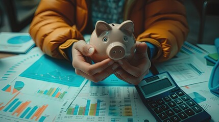 A conceptual image representing the concept of financial planning and wealth management. 