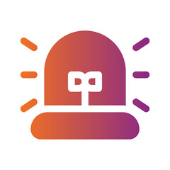 Siren flat gradient icon