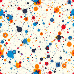 neural network, biology lab science, as seamless tile pattern, ai generated