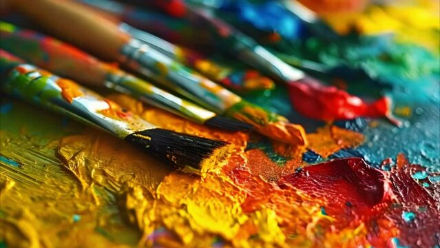 aesthetic paint brush Footage 4K