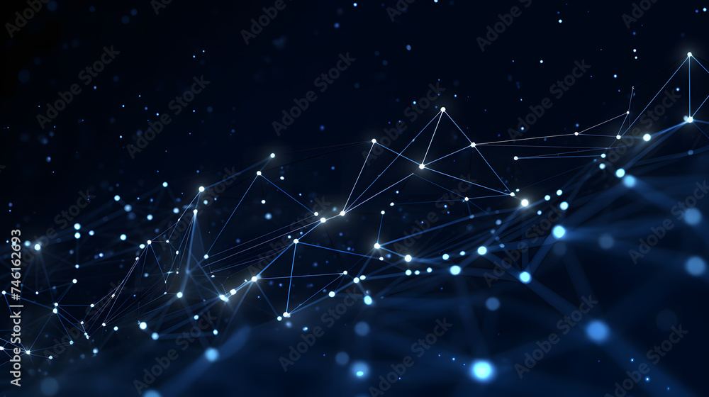Aufkleber modern futuristic abstract background with plexus mesh backdrop molecular
