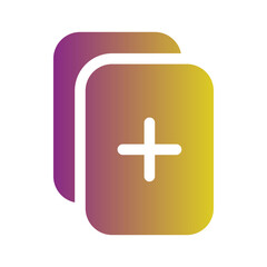 Fototapeta premium paper flat gradient icon