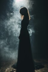 Fototapeta premium Silhouette in Neon Dreams
