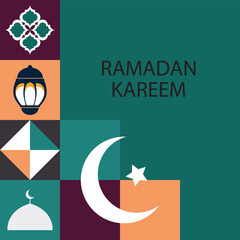 Ramadan Kareem,Islamic greeting card template with ramadan for wallpaper design,poster, media banner.