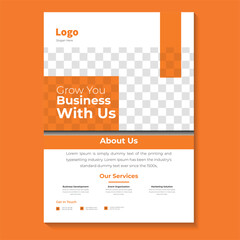 poster flyer pamphlet brochure cover design layout space for photo background, vector illustration template in A4 size