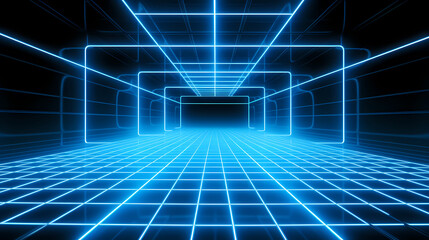 Cyberspace grid, big data and cybersecurity, blockchain and abstract technology background