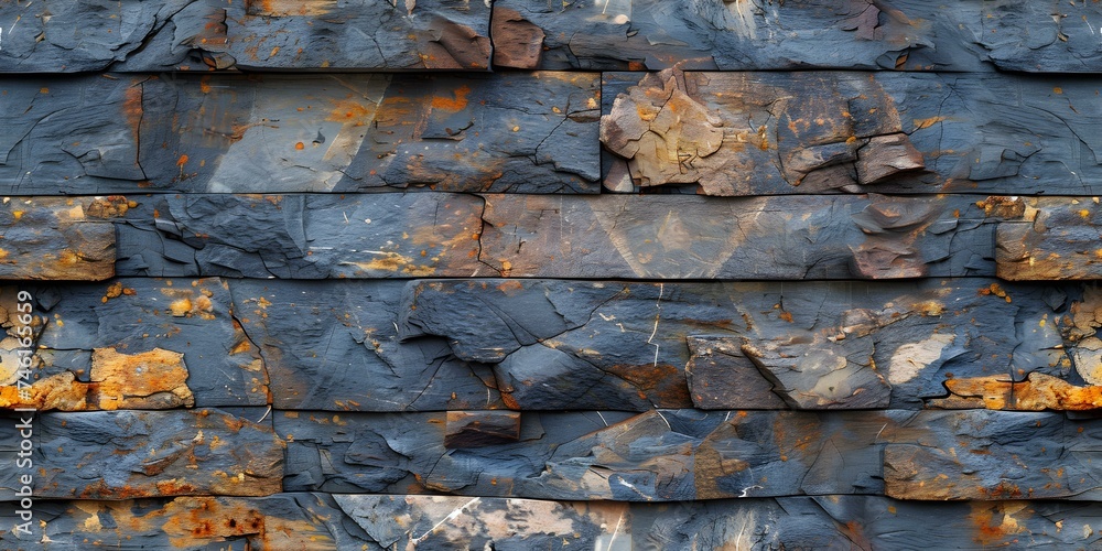 Aufkleber abstract composition of rustic rock texture with layered colors: seamless background. concept rustic