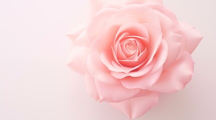 Elegant Pink Rose Close-Up on Soft Pastel Background for Romantic Design