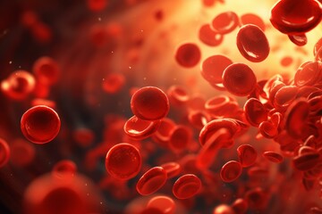 Round Red blood cells. Cell science plasma. Generate Ai