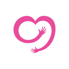 love, concern for fellow human beings logo vector icon illustration