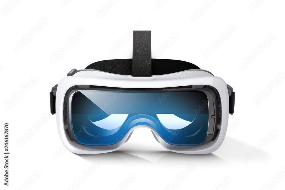 Poster virtual reality: 3d digital device in a futuristic game-playing experience