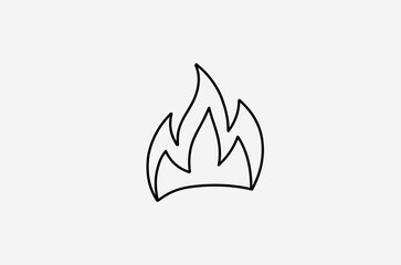 outline flame doodle vector image