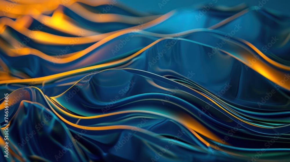 Poster abstract background with waves of lines, waves of dots and lines. abstract background. network conne