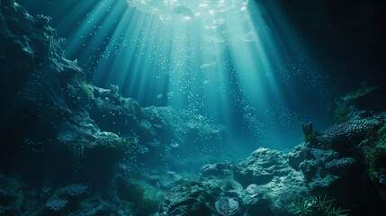 Cinematische, mystische Unterwasserwelt