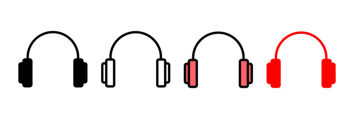 Headphone icon vector illustration. Headphone sign and symbol