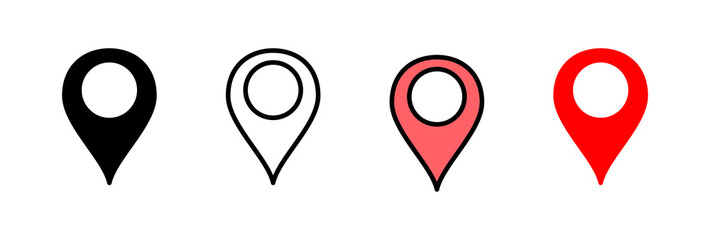 Pin icon vector illustration. Location sign and symbol. destination icon. map pin