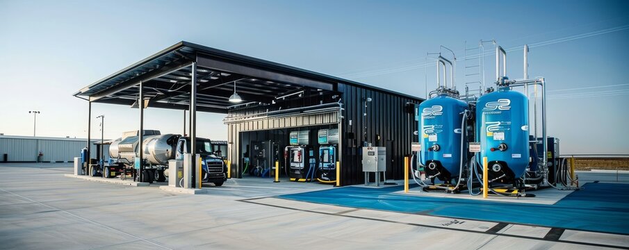 High capacity hydrogen fueling complex with advanced safety features and H2 branding