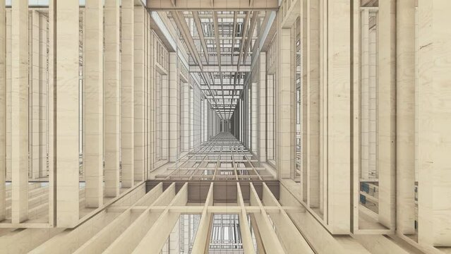 BIM, Modular Construction, Corridor Flyby, Wood Framing