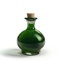green potion on white background