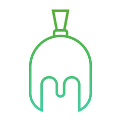 Spartan Helmet Medieval Gradient Linear Style
