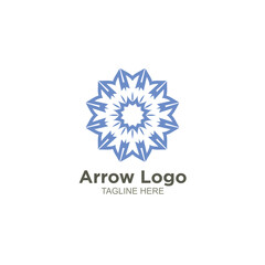 Luxury arrow logo design