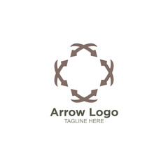 Luxury arrow logo design