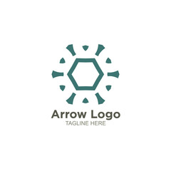 Luxury arrow logo design