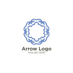 Luxury arrow logo design