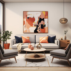 Incorporation of Contemporary Design Elements in a Cozy Living Room Layout Illustration by HB Design