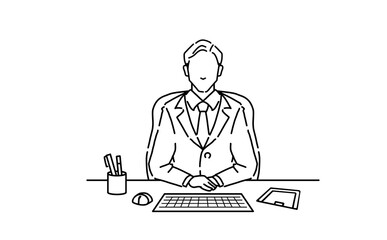 面談をするサラリーマン