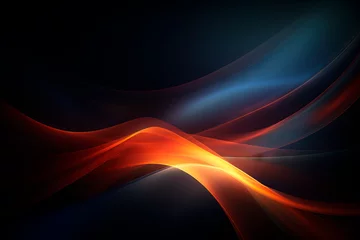 Foto op Plexiglas abstract red wave background © Tahir