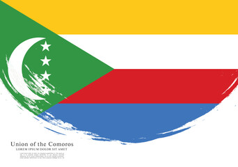 Flag of Comoros, vector illustration