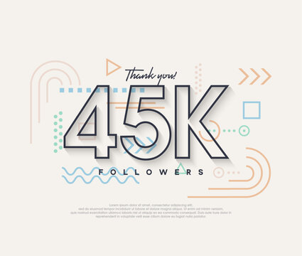 Line design, thank you very much to 45k followers.