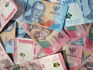 Indonesian currency or paper money.