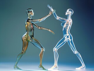 Interaction between two humans - as imagined with X-ray vision. Not anatomically accurate.