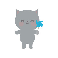 ねこのこどもの日のイラスト