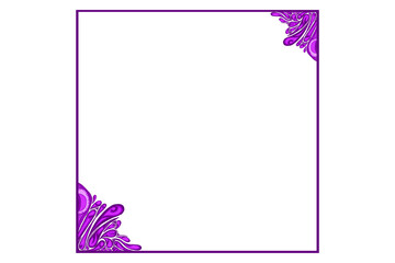 Purple Eye Ball Angel Ornament Frame Border Vector For Decoration Design