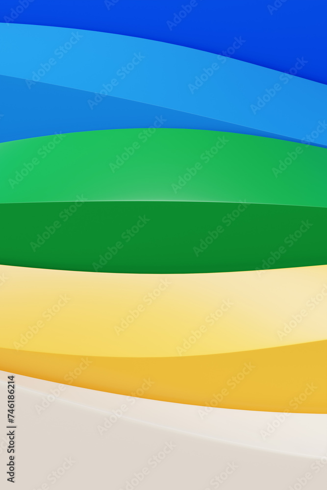 Poster 3d illustration of a abstract gradient background with lines. print from the waves. modern graphic t