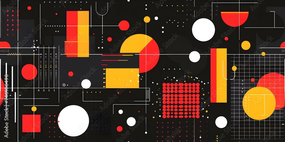 Poster abstract digital elements: creating a modern and sleek tech-inspired background. concept digital art
