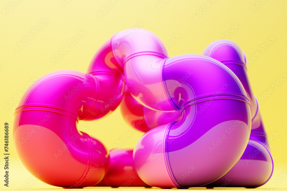 Poster 3d multicolor geometric shapes . abstract design elements. dynamic abctract pattern, 3d illustration