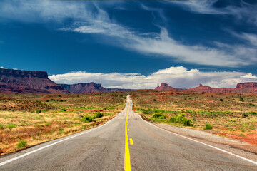 Traveling the Scenic Byway 128 between Cisco and Moab along the Colorado River, Utah, USA