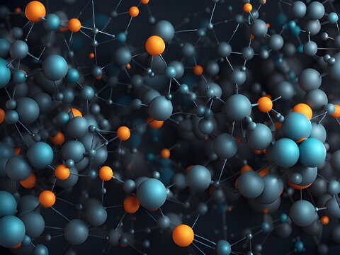 molecule structure isolated on dark background