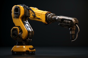 Fototapeta premium Sophisticated Robotics arm factory industrial. Smart machinery. Generate Ai