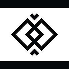 abstract vector monogram design, this design is suitable for brands