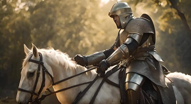 Courageous Medieval Cavalry Charging in Battle