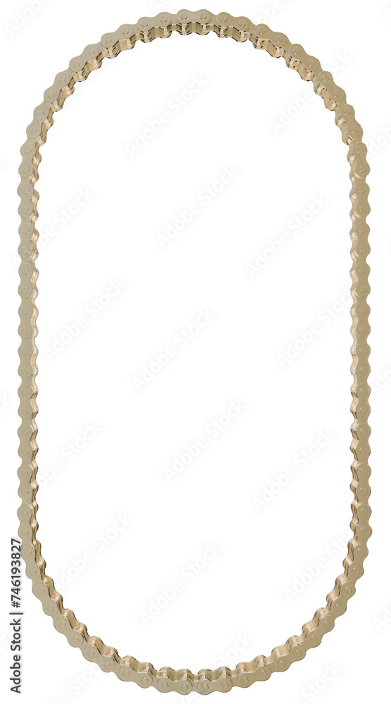 Poster unleash your vision: this versatile 3d frame of golden chains in a rounded rectangle offers endless 