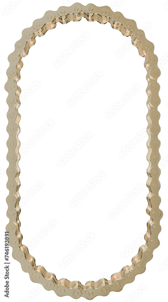 Aufkleber chain reaction: spark your creativity with this dynamic 3d frame showcasing intertwined golden chain