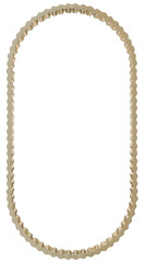 Unleash Your Vision: This versatile 3D frame of golden chains in a rounded rectangle offers endless possibilities. Adapt it for unique fashion designs or captivating motorcycle ad campaigns