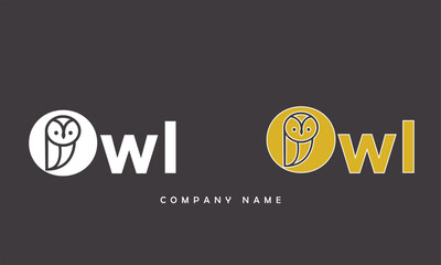OWL Abstract Letters Logo Monogram
