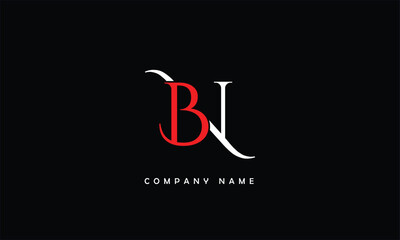 NB, BN, N, B Abstract Letters Logo Monogram - obrazy, fototapety, plakaty